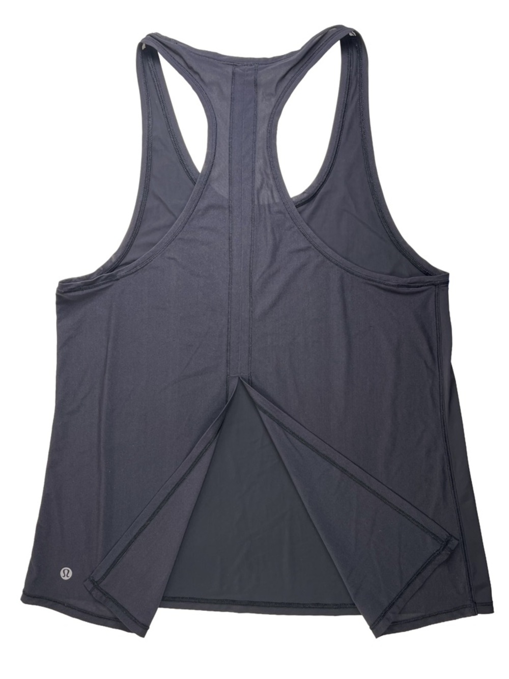 Lululemon Racer Back Tank Top with Open Back Mesh Detailing Black Size 6